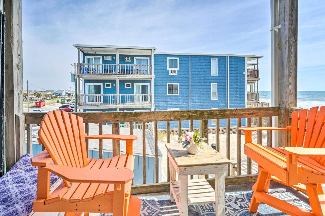 North Topsail Condo - Steps To Beach! North Topsail Beach Bagian luar foto