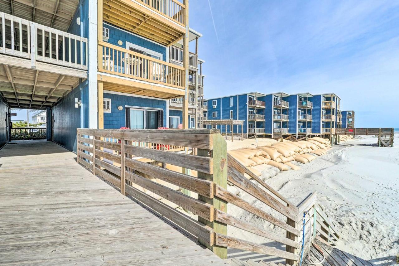 North Topsail Condo - Steps To Beach! North Topsail Beach Bagian luar foto