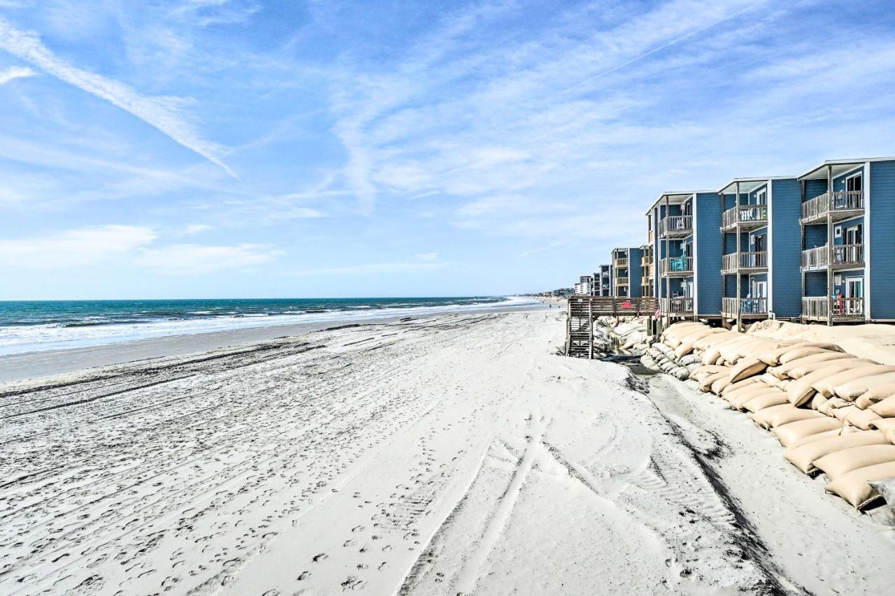 North Topsail Condo - Steps To Beach! North Topsail Beach Bagian luar foto