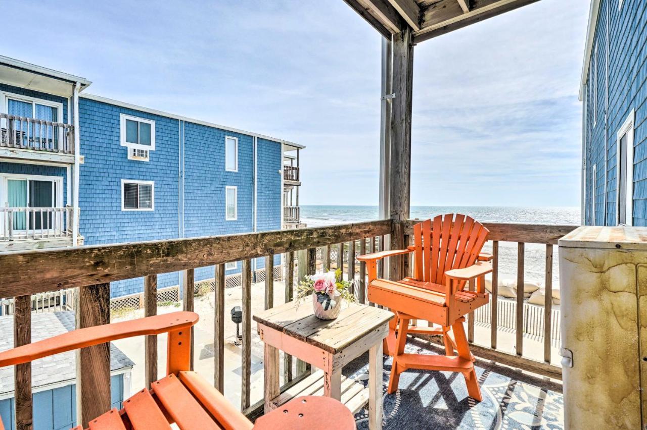 North Topsail Condo - Steps To Beach! North Topsail Beach Bagian luar foto